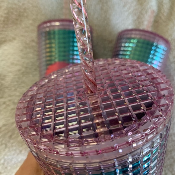 NWT Starbucks Pink/Blue Geometric Tumbler - Picture 3 of 3